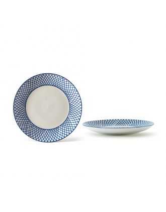 INDACO PIATTO PIANO 25 CM RIGHE