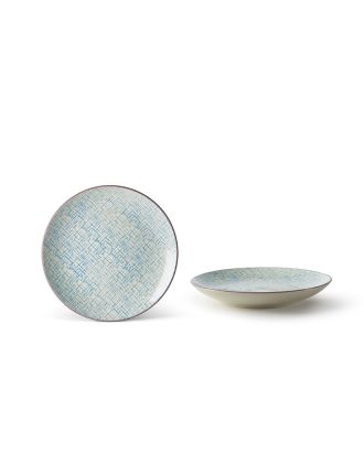 ALTHEA PIATTO PIANO 25 CM JUTA AZZURRO