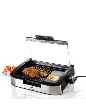 YURGEN GRILL ELETTRICO CON COPERCHIO IN VETRO