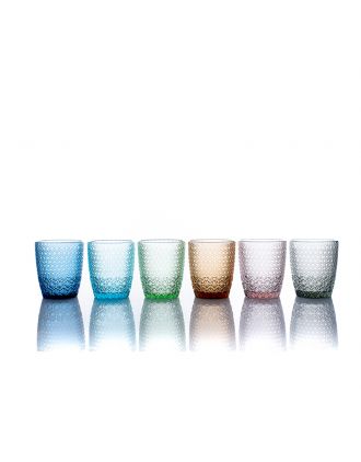 MOZART SET 6 BICCHIERI ACQUA MULTICOLOR
