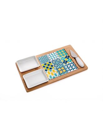 LISBONA SET FORMAGGIO CON 2 CIOTOLE 8 X 10 E COLTELLO