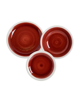 JAIPUR SERVIZIO TAVOLA 18 PZ ROSSO