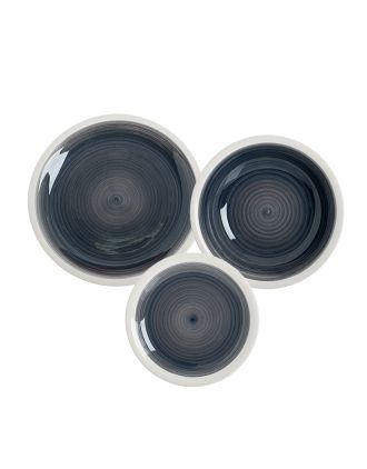 JAIPUR SERVIZIO TAVOLA 18 PZ GRIGIO