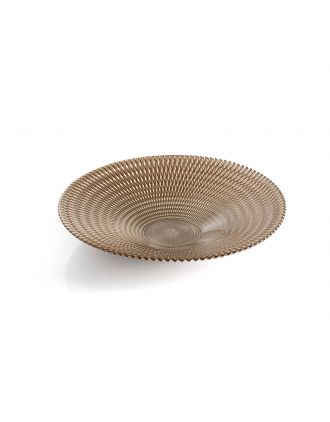 SMIRNE CENTROTAVOLA IN VETRO D. 40 CM BEIGE