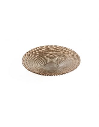 SMIRNE CENTROTAVOLA IN VETRO D. 30 CM BEIGE