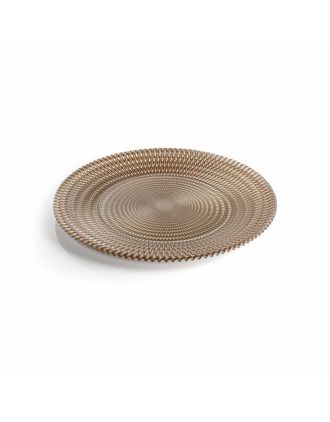 SMIRNE SOTTOPIATTO IN VETRO D. 34 CM BEIGE