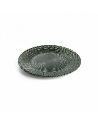 SMIRNE SOTTOPIATTO IN VETRO D. 34 CM VERDE
