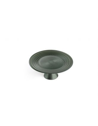 SMIRNE ALZATA IN VETRO D. 28 CM VERDE