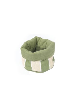 PAMUKKALE CESTINO PANE D. 18 CM DOUBLE-FACE VERDE