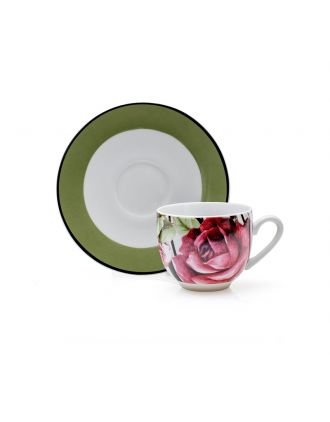 ROSELINE SET 6 TAZZE CAFFE' CON PIATTO