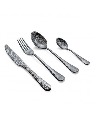 ARABESQUE SET 24 PZ POSATE PVD NERO