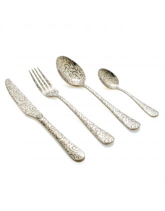 ARABESQUE SET 24 PZ POSATE PVD CHAMPAGNE