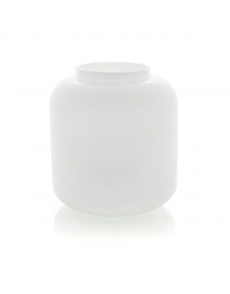 NINIVE VASO VETRO H 23 CM BIANCO MATT