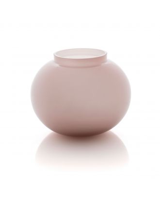 NINIVE VASO VETRO H 16,5 CM ROSA MATT