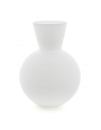 NINIVE VASO VETRO H 27,5 CM BIANCO MATT
