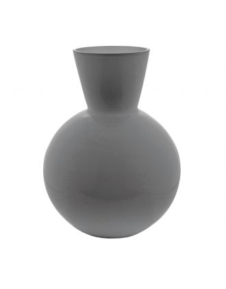 NINIVE VASO VETRO H 21,5 CM GRIGIO MATT