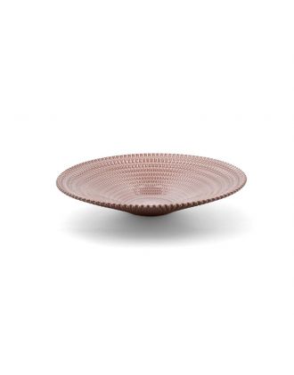 SMIRNE CENTROTAVOLA IN VETRO 30 CM ROSA