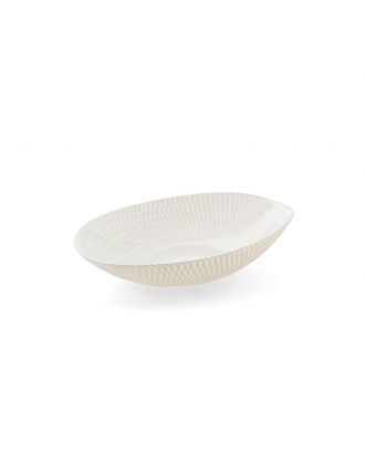 SMIRNE CENTROTAVOLA OVALE BIANCO 30X21 CM