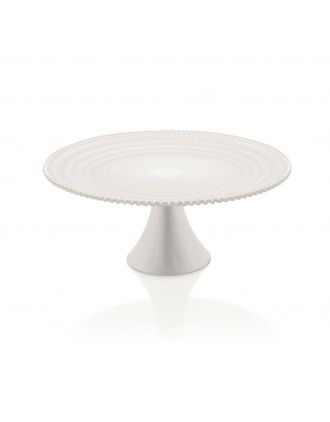 SMIRNE ALZATA IN VETRO BIANCO 28 CM