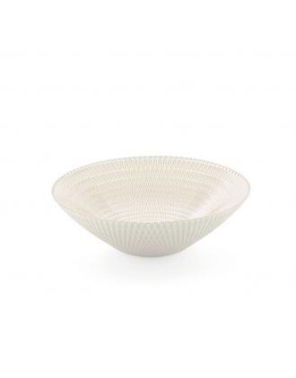 SMIRNE CENTROTAVOLA IN VETRO 24 CM BIANCO