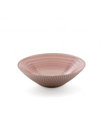 SMIRNE CENTROTAVOLA IN VETRO 24 CM ROSA