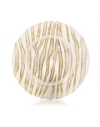 ANIMALIER PIATTO PANETTONE 33 CM - BIANCO/ORO