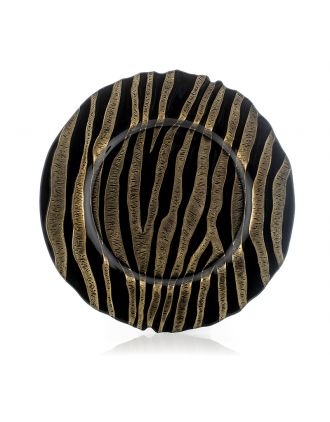 ANIMALIER PIATTO PANETTONE 33 CM - NERO/ORO