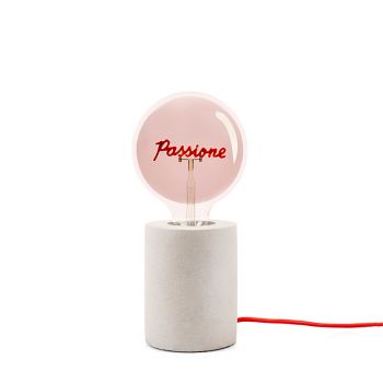 LAMPADA EMOZIONI DA VIVERE PASSIONE BASE CEMENTO BULBO FUMÈ